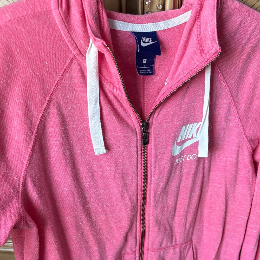 Nike Salmon/Pink Hoodie with White Accents - Picture 2 of 4